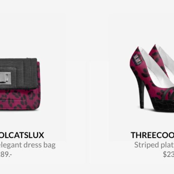 Three Cool Cats Elegant Pink and Black Real Italian Suede Heels with Stiletto - Picture 3 of 4